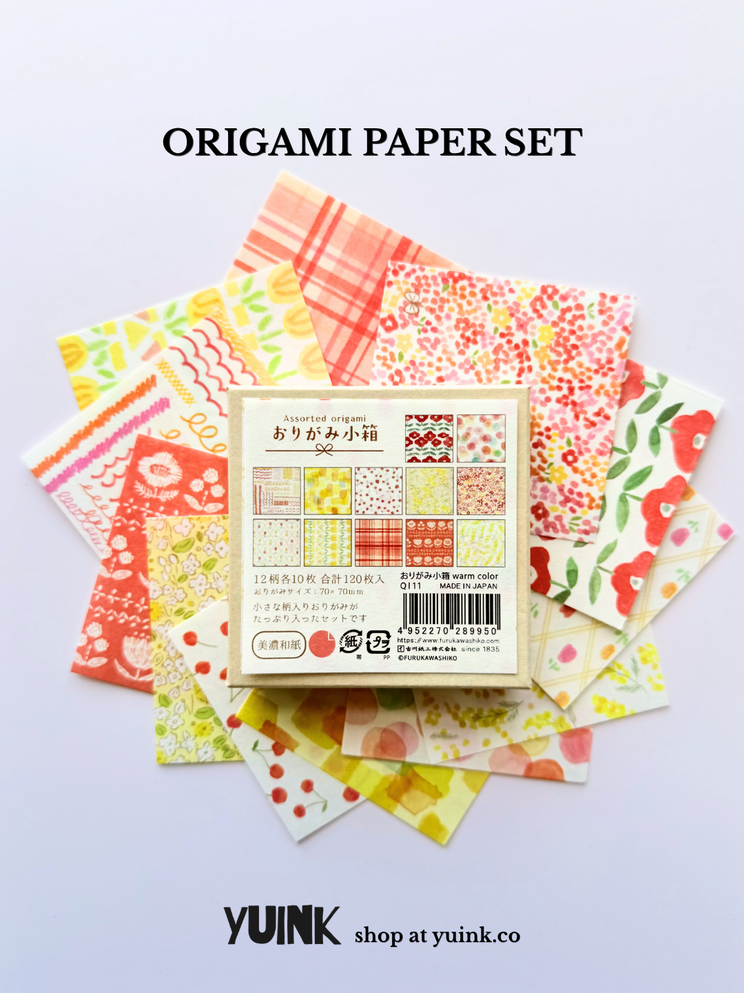 FURUKAWA SHIKO Origami Papier Set - Small Box Warme Kleuren