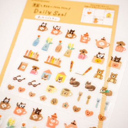 FURUKAWA SHIKO Daily Stickers - Muttari Brown (Watashi Biyori)