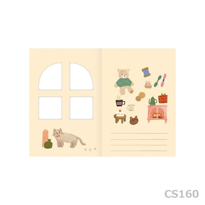 FURUKAWA SHIKO "With Window" Greeting Card - Stuffed Bear