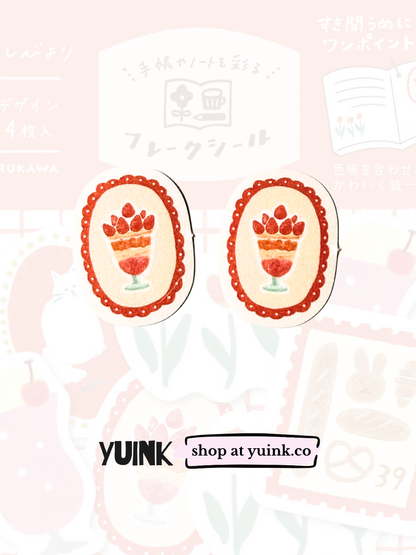 FURUKAWA SHIKO Washi Flake Stickers - Rood (Watashi Biyori)